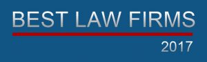 image of Best Law Firms 2017 text on blue background
