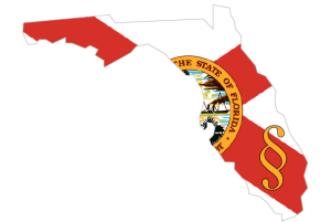 image of the shape of Florida with state flag overlaid on transparent background
